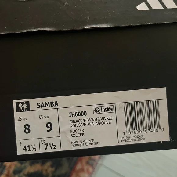 Adidas Sambas Women’s 9 / Men’s 8 - Picture 4 of 4